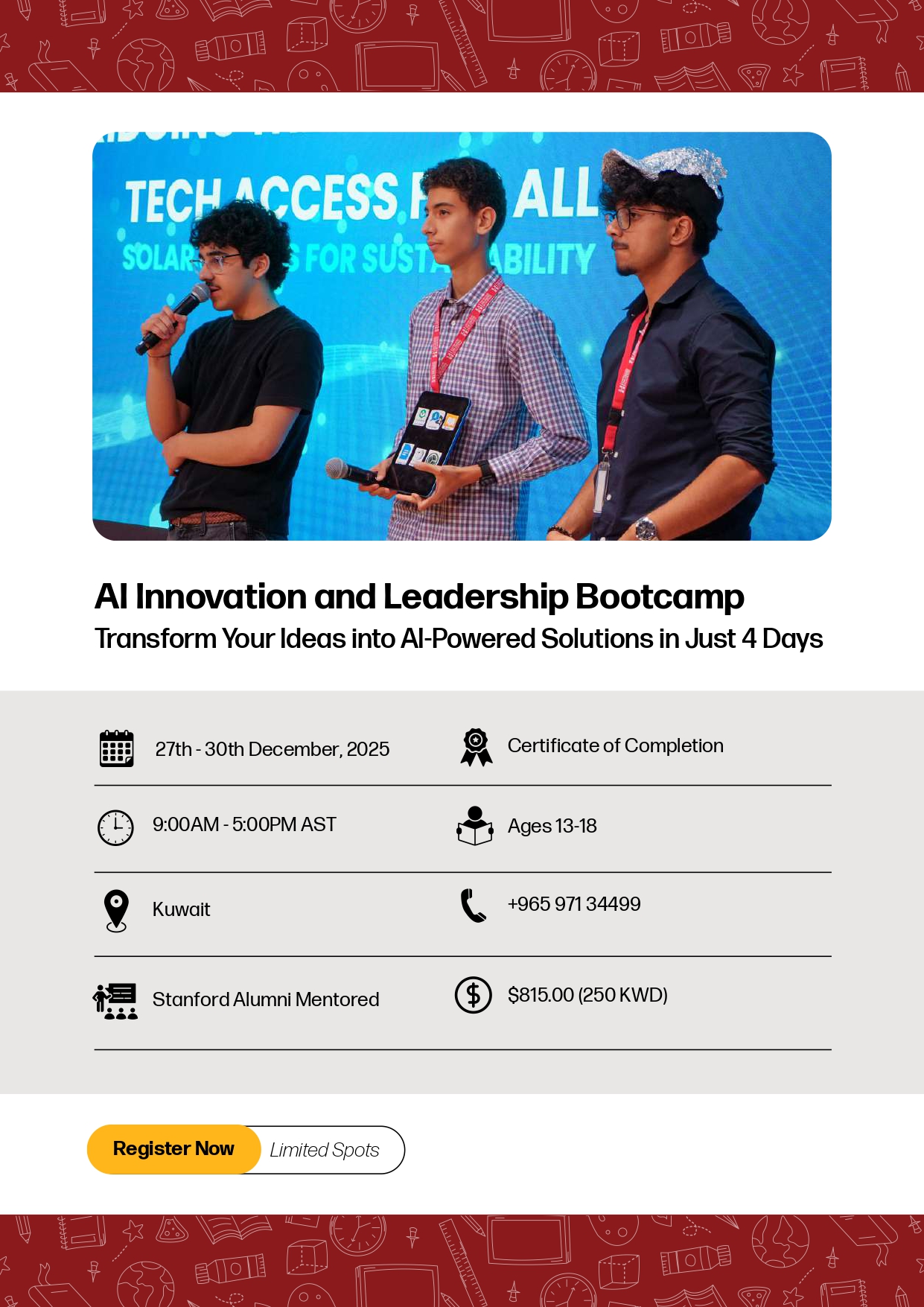 AI Innovation and Leadership Bootcamp Kuwait page 0002